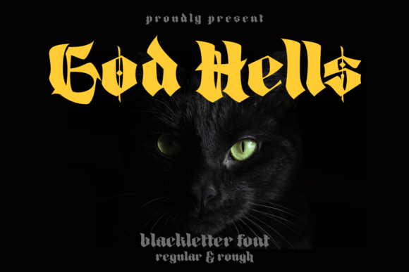 God Hells Typeface: A Bold Blackletter for Web Design