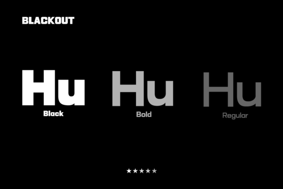 HU Blackout: The Bold Display Typeface for Modern Web Design