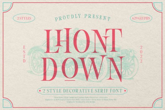 Lhont Down: A Bold Serif Typeface for High-Impact Campaigns
