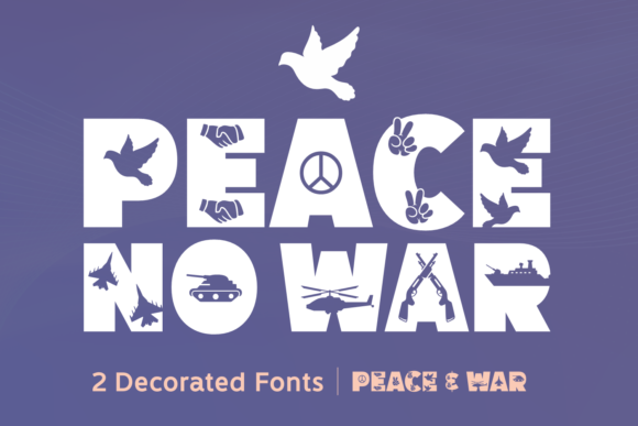 Peace No War: A Calm Decorative Typeface for Editorial Layouts