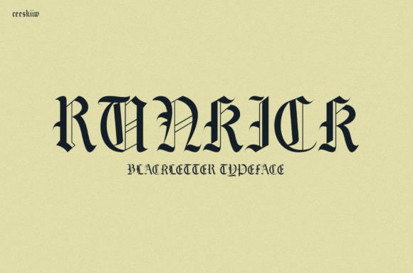 Runkick: The Bold Blackletter Typeface for Editorial Design