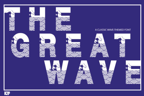 The Great Wave: A Bold Decorative Typeface for Editorial Design