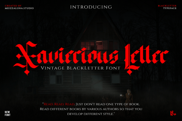 Xavierious Letter: The Bold Blackletter Typeface for Strong Branding